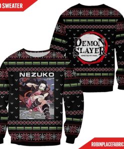 Nezuko Kamado Ugly Christmas Sweater Demon Slayer Anime Custom Clothes