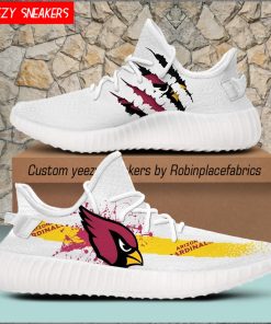 NFL Arizona Cardinals Yeezy Boost White Sneakers