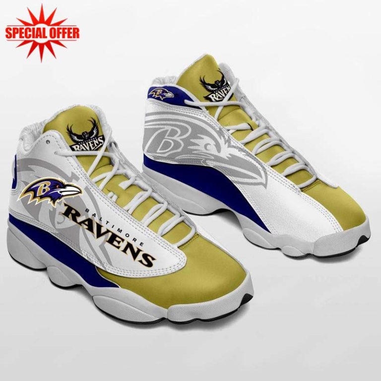 NFL Baltimore Ravens Air Jordan 13 Shoes – Custom JD13 Sneakers