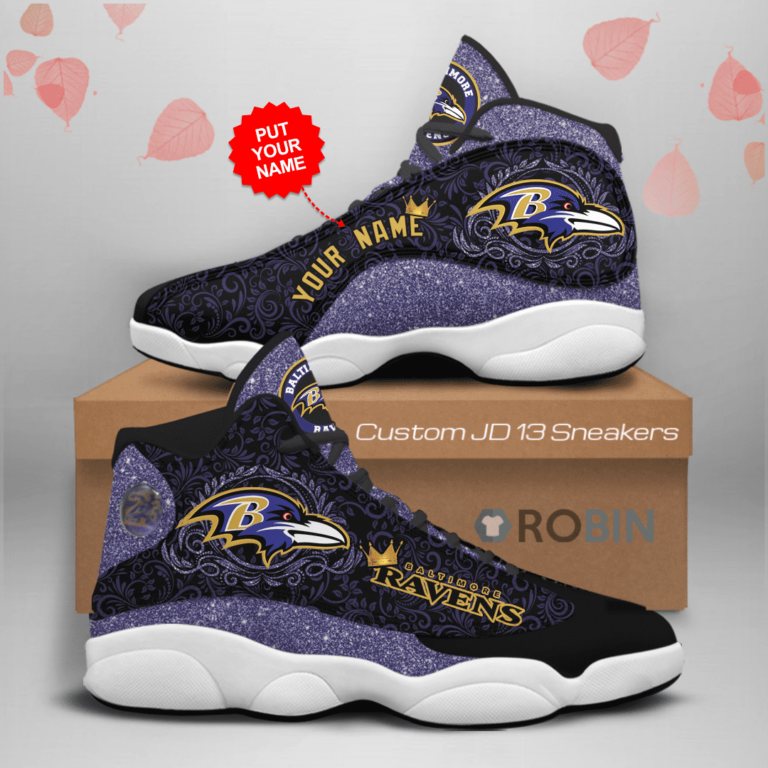 NFL Baltimore Ravens Air Jordan 13 Shoes – Customized Sneakers