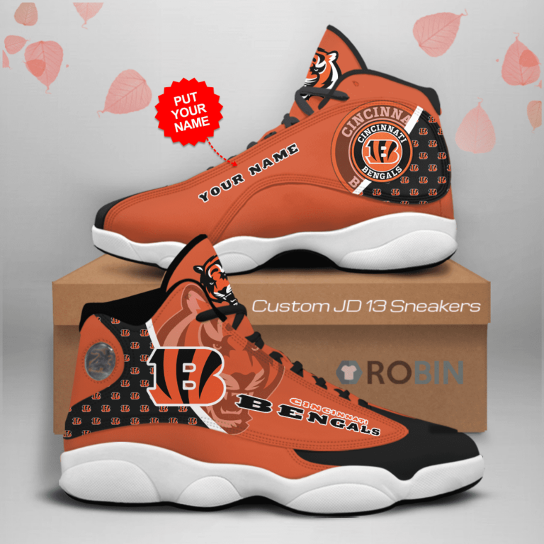 NFL Cincinnati Bengals Air Jordan 13 Shoes Personalized – RBJD1392