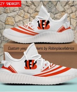NFL Cincinnati Bengals Yeezy Boost White Sneakers