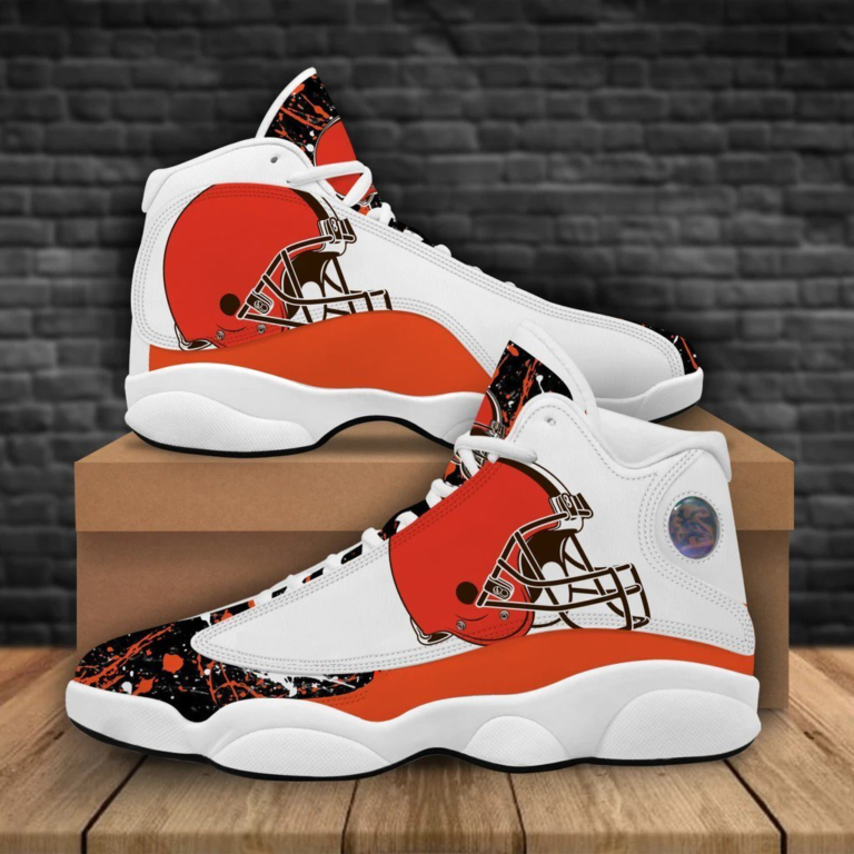 NFL Cleveland Browns Air Jordan 13 Shoes – Custom JD13 Sneakers