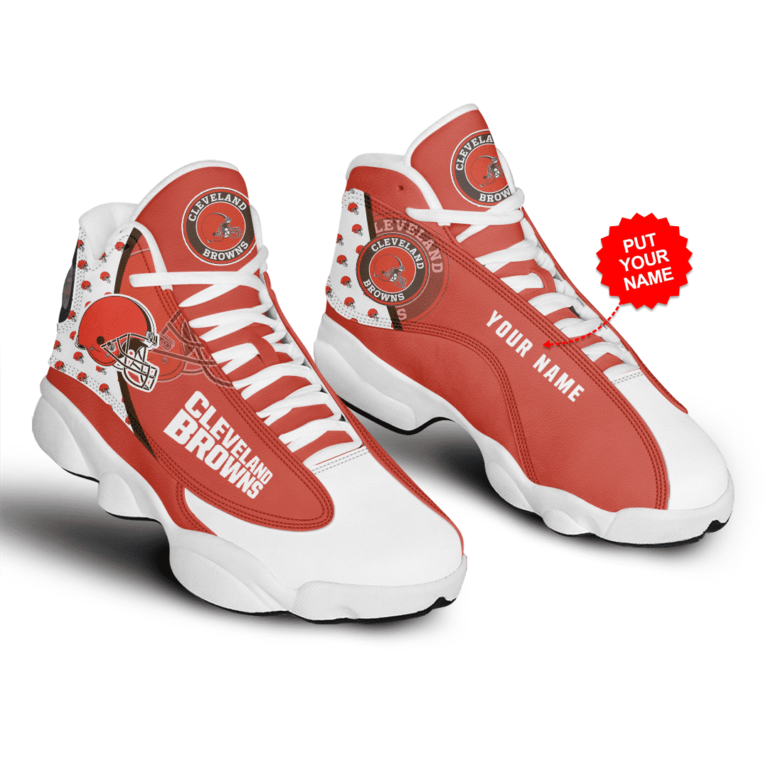 NFL Cleveland Browns Air Jordan 13 Shoes Personalized – RBJD1398