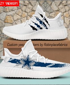 NFL Dallas Cowboys Yeezy Boost White Sneakers
