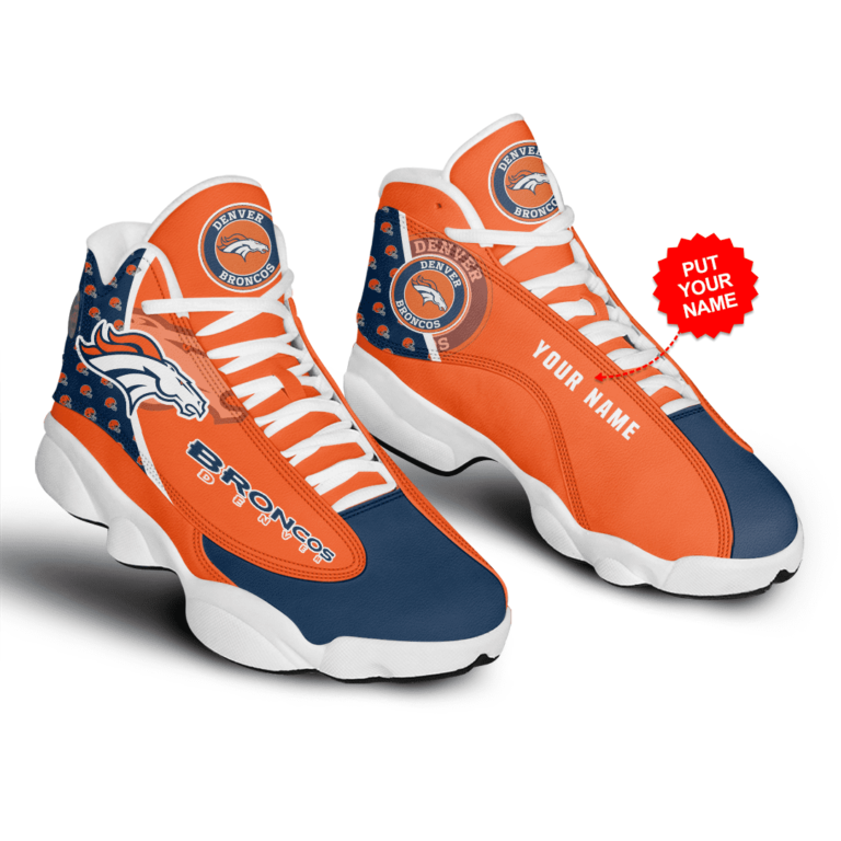 NFL Denver Broncos Air Jordan 13 Shoes Personalized