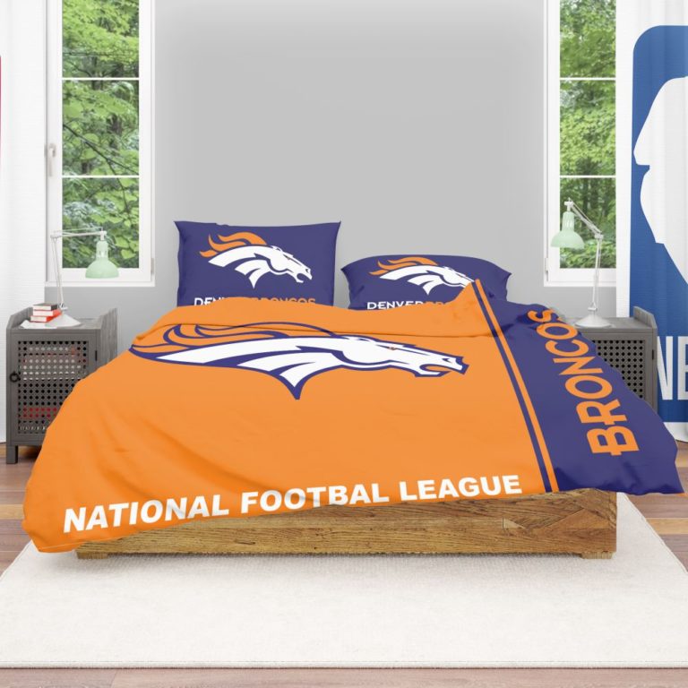 NFL Denver Broncos Bedding Comforter Set – Duvet cover and Pillow Case