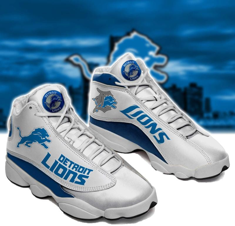 NFL Detroit Lions Air Jordan 13 Shoes – Custom JD13 Sneakers
