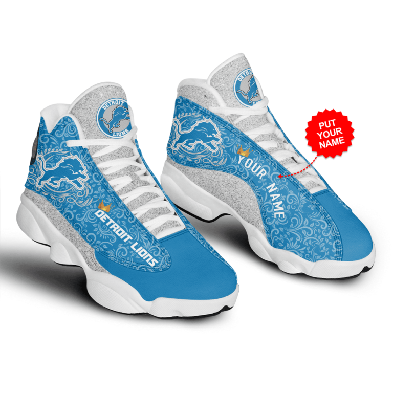 NFL Detroit Lions Air Jordan 13 Shoes Personalized
