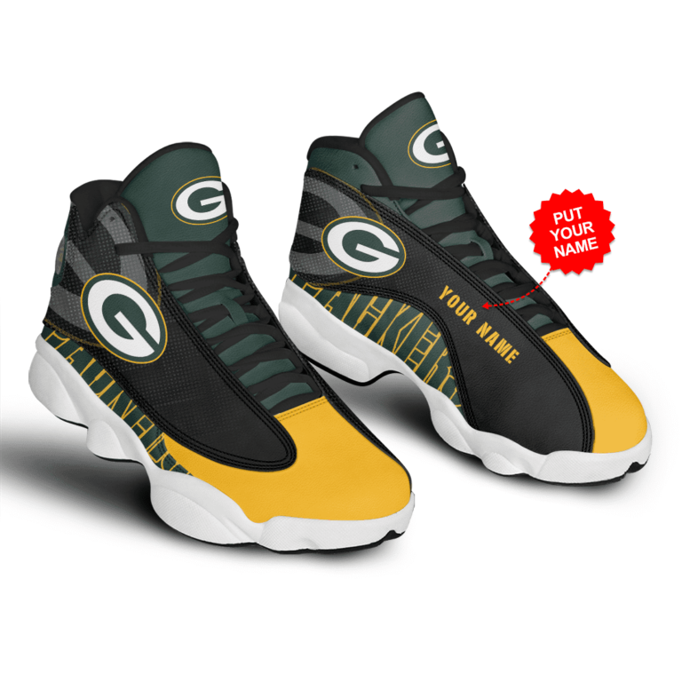 NFL Green Bay Packers Air Jordan 13 Shoes – Customized Sneakers – RBJD13122
