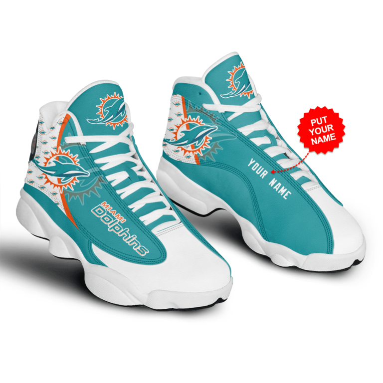 NFL Miami Dolphins Air Jordan 13 Shoes Personalized