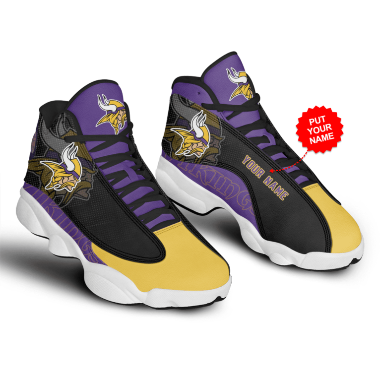 NFL Minnesota Vikings Air Jordan 13 Shoes Personalized – RBJD13146
