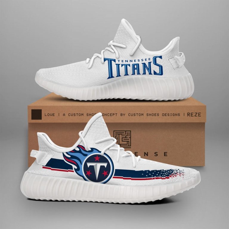 NFL Tennessee Titans Yeezy Boost White Sneakers