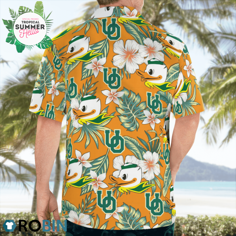 Oregon Ducks Hawaiian Shirts, Casual Button Down Short Sleeve Shirt