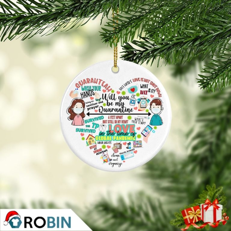 Pandemic Christmas 2021 Keepsake Ornament Will You Be My Quarantine Couple Christmas Gifts