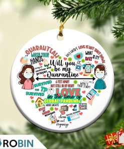 Pandemic Christmas 2021 Keepsake Ornament Will You Be My Quarantine Couple Christmas Gifts