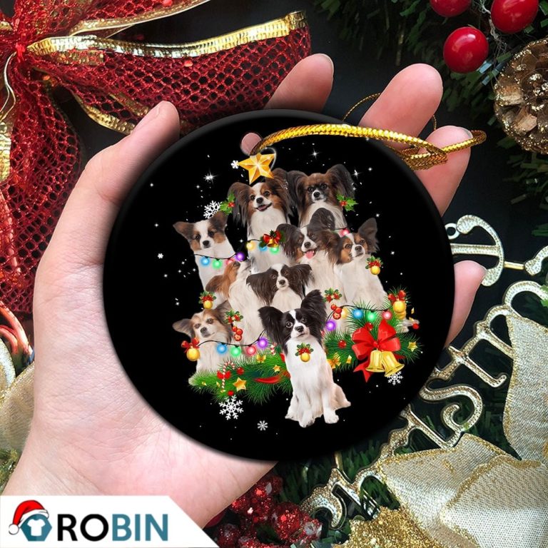 Papillon Christmas Tree Lights Christmas Ornament