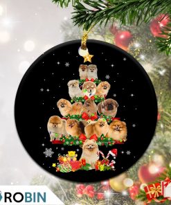Pekingese Dog Christmas Tree Lights Christmas Ornament