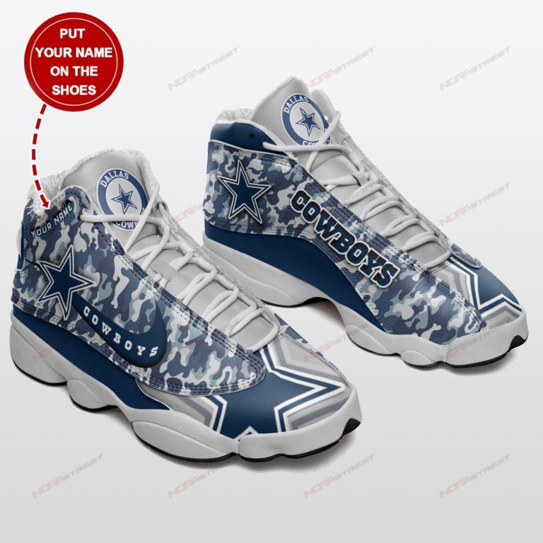 Personalized Dallas Cowboys Football Air JD13 Custom Sneakers