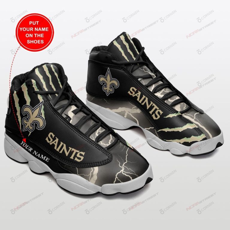Personalized New Orleans Saints Football Air Jordan 13 Custom Shoes
