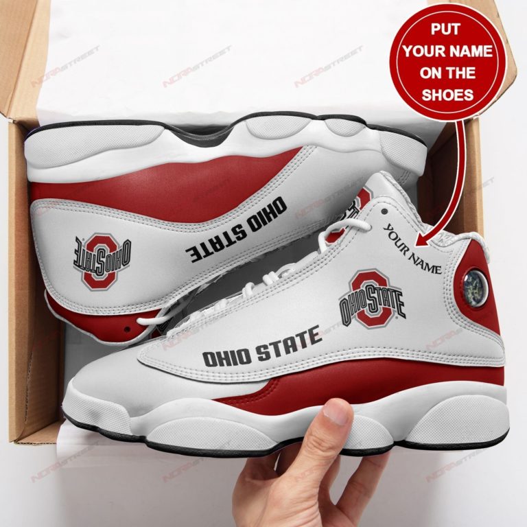 Personalized Ohio State Buckeyes Air JD13 Sneakers