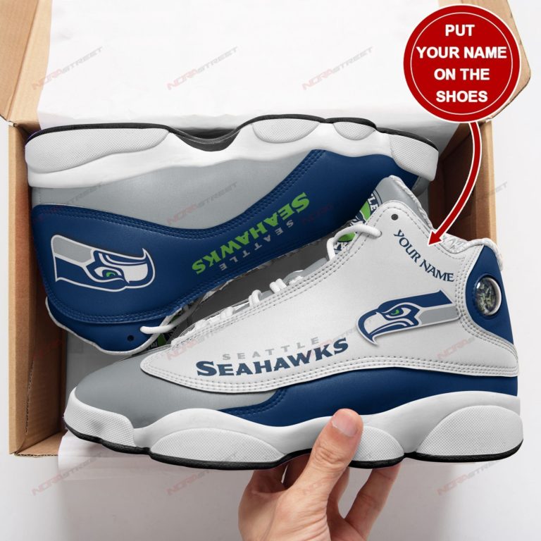 Personalized Seattle Seahawks Air JD13 Sneakers