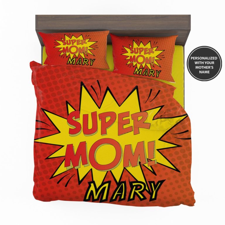 Personalized The Super Mom Custom Bedding Set (Duvet cover and Pillow Case)