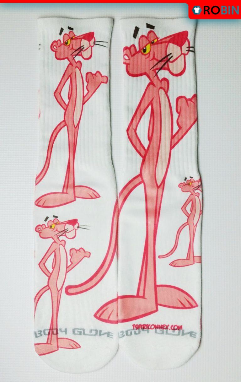 Pink Panther White socks
