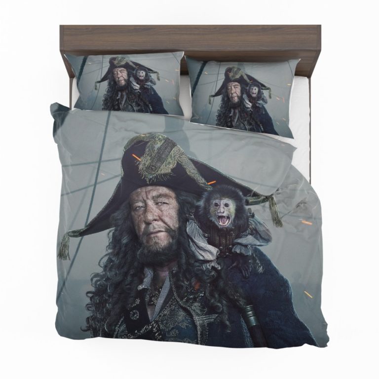 Pirates Of The Caribbean Dead Men Tell No Tales Movie Geoffrey Rush Hector Barbossa Duvet cover and Pillow Case