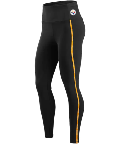 Pittsburgh Steelers High Waisted Black Leggings