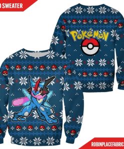 Pokemon Greninja Ugly Christmas Sweater Custom Xmas Gift Pokemon Greninja Ugly Christmas Sweater Custom Xmas Gift