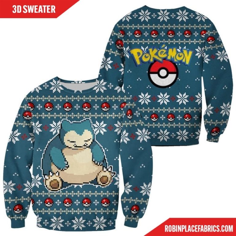 Pokemon Snorlax Ugly Christmas Sweater Custom Xmas Gift