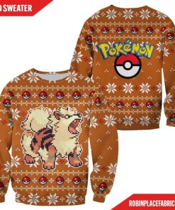 Pokemon Ugly Christmas Sweater Custom Arcanine Xmas Gift