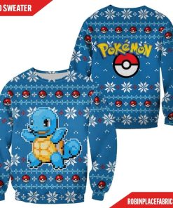 Pokemon Ugly Christmas Sweater Custom Squirtle Xmas Gift Pokemon Ugly Christmas Sweater Custom Squirtle Xmas Gift