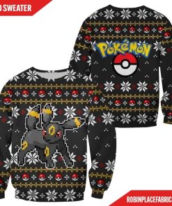 Pokemon Umbreon Ugly Christmas Sweater Custom Xmas Gift Pokemon Umbreon Ugly Christmas Sweater Custom Xmas Gift