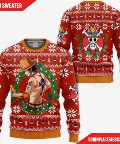 Portgas Ace Ugly Christmas Sweater One Piece Anime Xmas Portgas Ace Ugly Christmas Sweater One Piece Anime Xmas