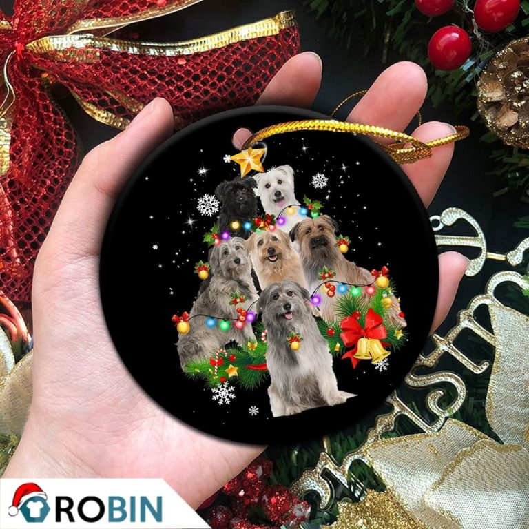 Pyrenean Sheepdog Christmas Tree Lights Christmas Ornament