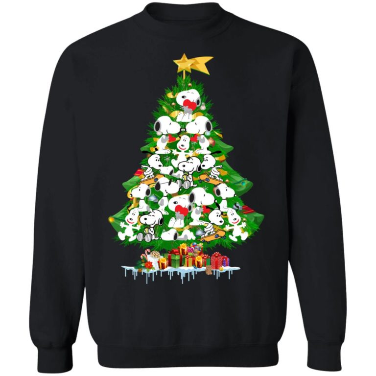 Snoopy Christmas tree sweatshirt