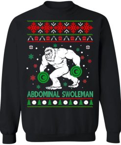 Abdominal Swoleman Bigfoot Gym Christmas sweater