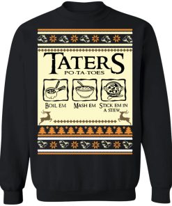 Lord of the rings Taters Potatoes Christmas sweater