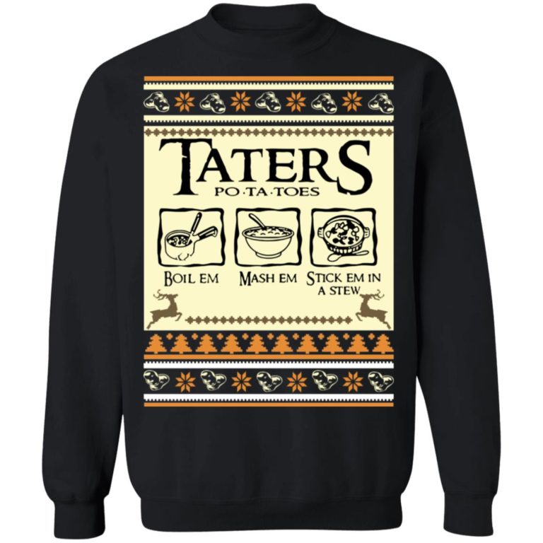 Lord of the rings Taters Potatoes Christmas sweater