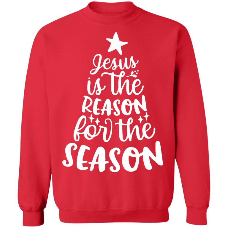 Jesus is the reason for the season tree Christmas sweater