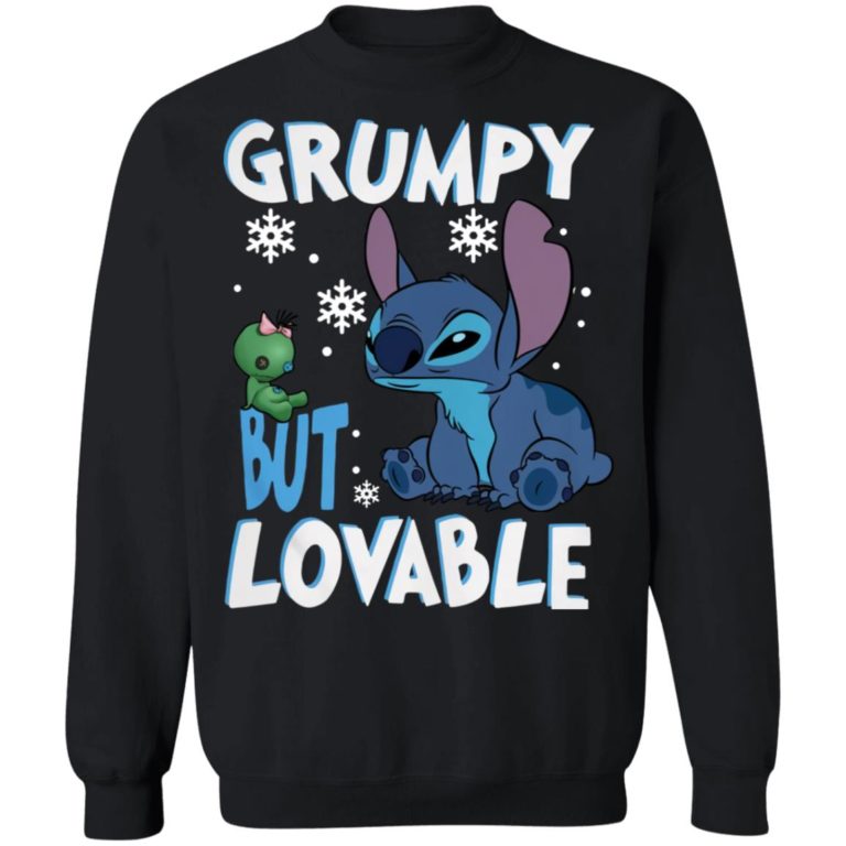 Stitch Grumpy but lovable Christmas sweatshirt