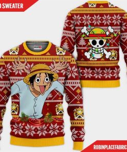 Reindeer Luffy Ugly Christmas Sweater Custom One Piece Anime Xmas Gifts Reindeer Luffy Ugly Christmas Sweater Custom One Piece Anime Xmas Gifts