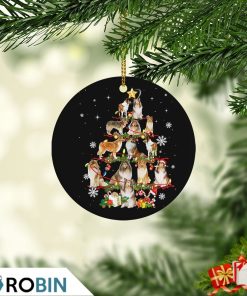 Rough Collie Christmas Tree Lights Christmas Ornament