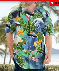 Sam The Eagle Aloha Shirt, Casual Button Down Shirt