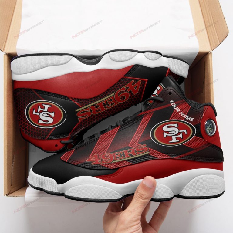 San Francisco 49ers Football Personalized Football Air JD13 Sneakers