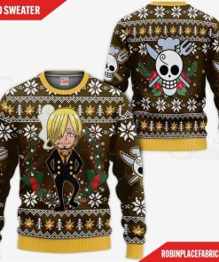 Sanji Ugly Christmas Sweater One Piece Anime Xmas