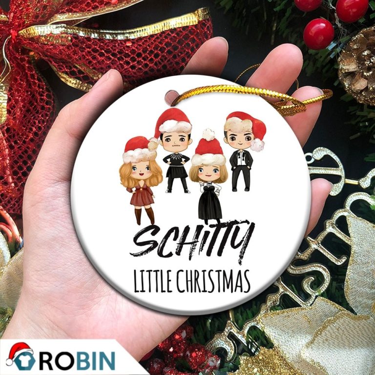 SCHITTY Little Christmas Moira David Alexis Johnny Rose Merry Christmas Ornament