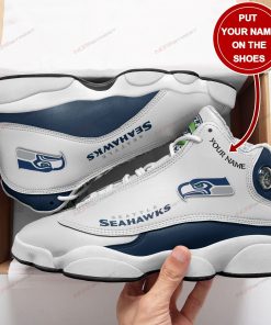Seattle Seahawks Personalized Football Air Jordan 13 Shoes